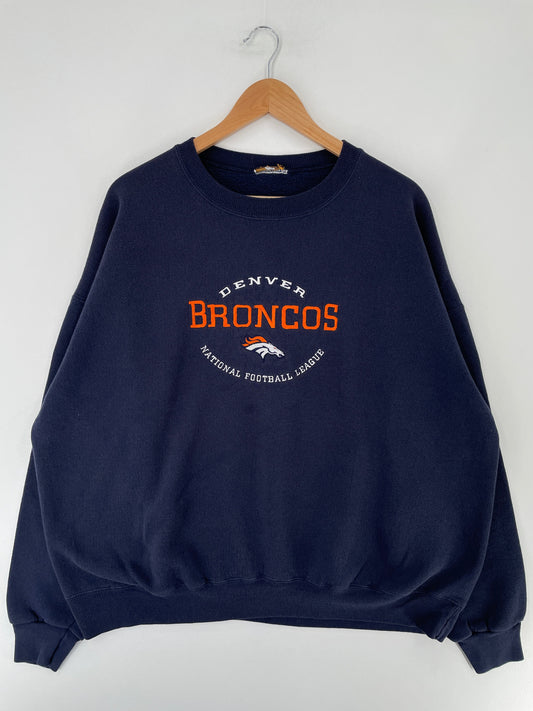 90’s DENVER BRONCOS Size Approx.XXL NFL Sweat-Shirt / F5057S