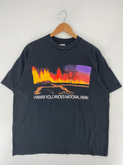90's HAWAII VOLCANOES NATIONAL PARK Made in USA Size XL Vintage T-Shirts / E9447T