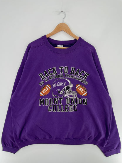 1997 MOUNT UNION COLLEGE Made in USA Size XXL Vintage College Sweat-Shirt / F4762S