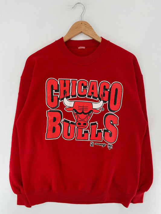 90’s CHICAGO BULLS Size No tag (Approx.XL) Vintage NBA Sweat - Shirt / F1358S