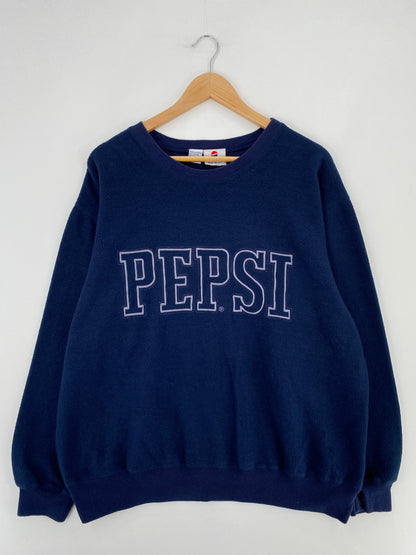 Vintage PEPSI Size L Fleece Sweat-shirt / F1272S