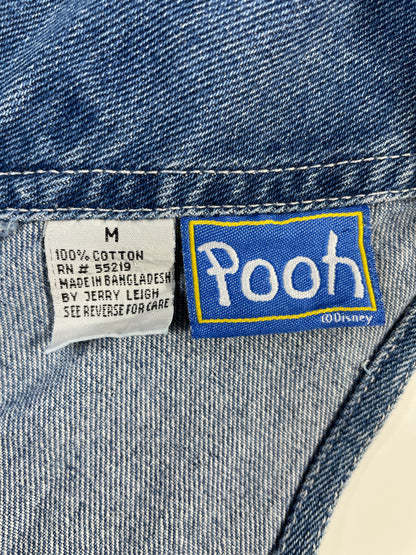 00' DISNEY WINNIE THE POOH Size M Vintage Denim Overall / E7843P