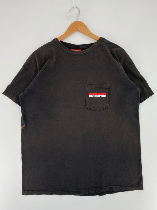 90's MARLBORO UNLIMITED Made in USA Size XL Vintage T-Shirt / E8307T
