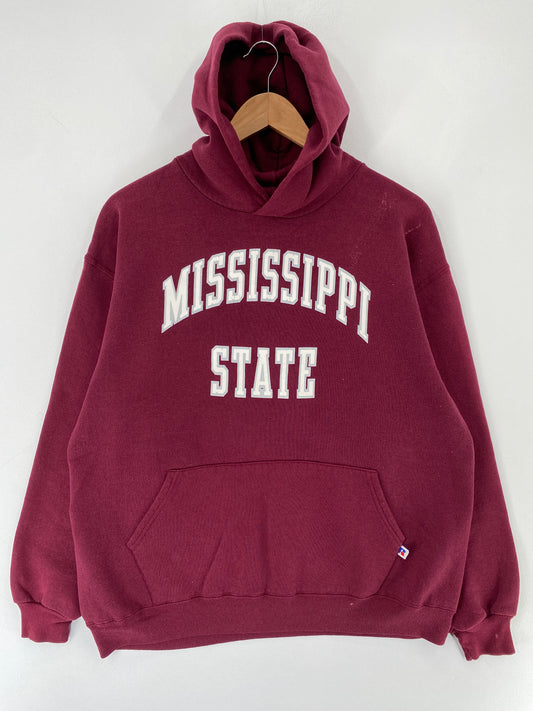 90's RUSSELL x MISSISSIPPI STATE Made in USA Size XL College Hoodie Sweat-Shirt / E8966S