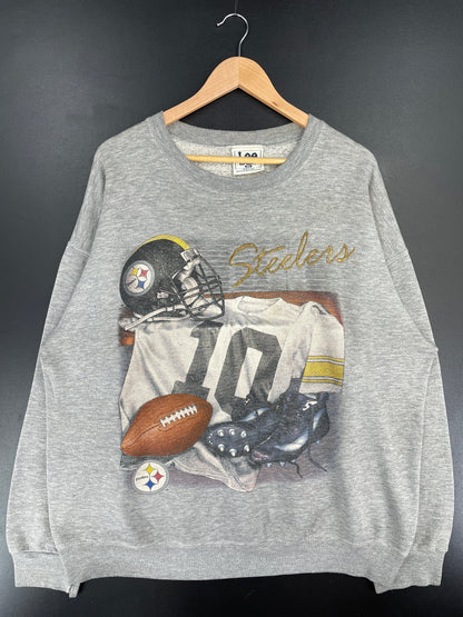 .90's PITTSBURGH STEELERS Made in USA Size XL Vintage NFL Sweat-shirt / F5056S