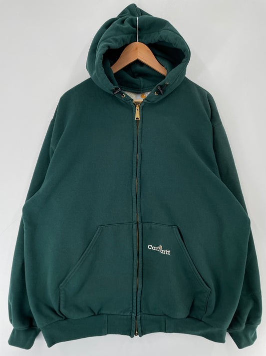 Vintage CARHARTT Size XL Zip Up Hoodie Sweat-Shirt / F227S