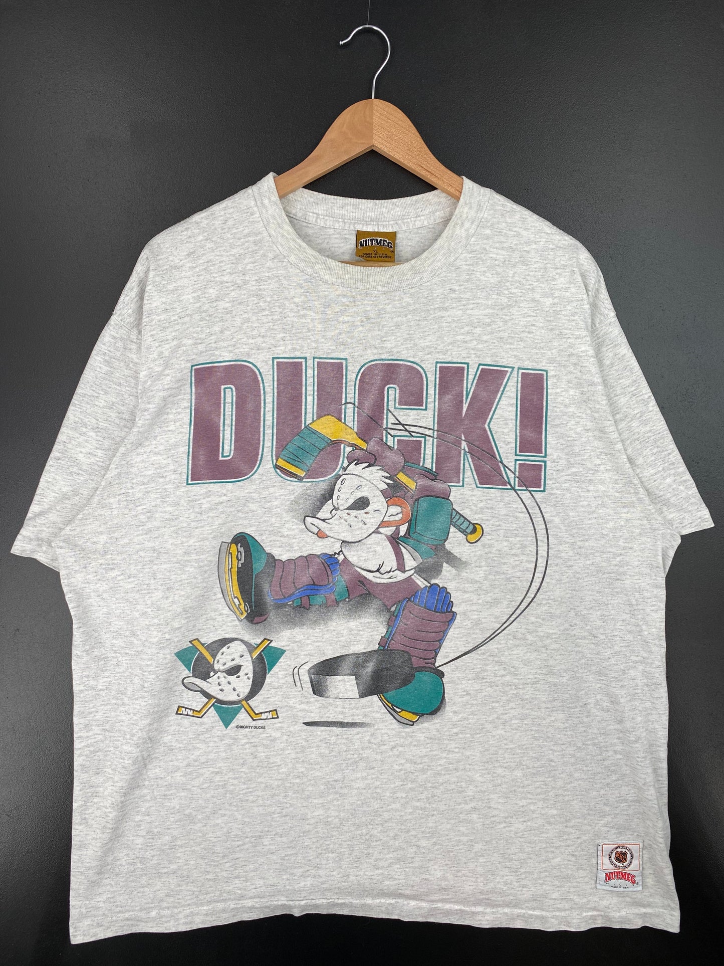 90’s ANAHEIM DUCKS Made in USA Size XL Vintage NHL T-shirt / E9657T