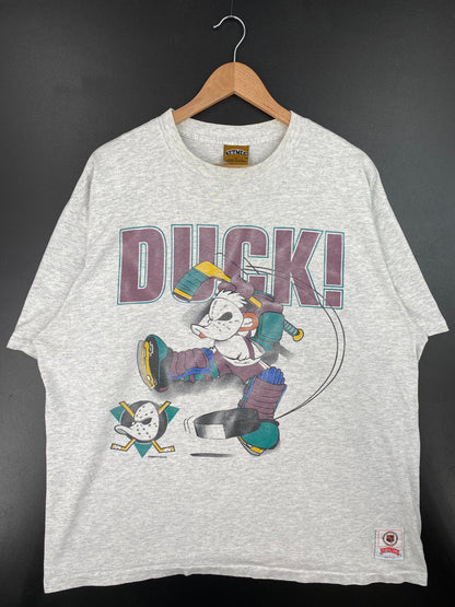 90’s ANAHEIM DUCKS Made in USA Size XL Vintage NHL T-shirt / E9657T