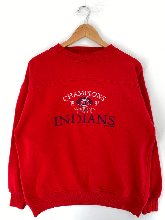 1997 CLEVELAND INDIANS Size M Vintage MLB Sweat-shirt / E7606S