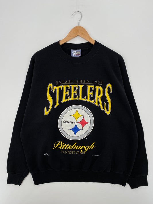 1995 PITTSBURGH STEELERS Made in USA Size XL Vintage NFL Sweat-Shirt / E8162S