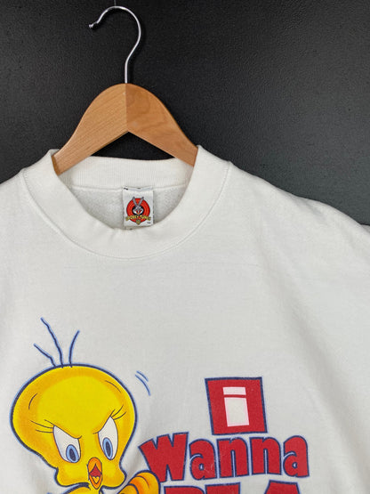 2001 LOONEY TUNES TWEETY Size XXL Vintage Sweat-shirt / F4754S