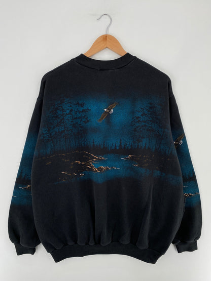 1992 BALD EAGLE Made in USA Size XXL Vintage Animal Sweat-Shirt / F6255S