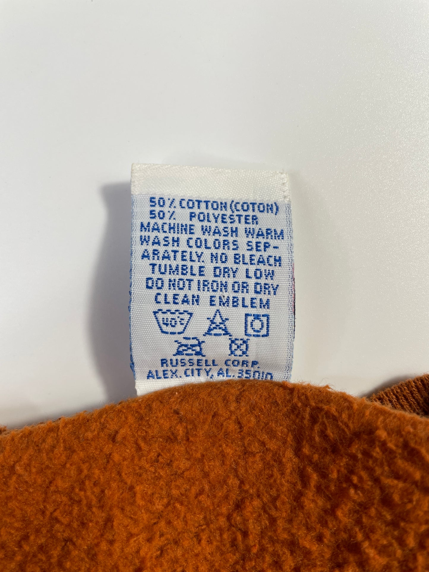 90's RUSSELL x TEXAS LONGHORNS Made in USA Size L Vintage College Sweat-shirt / E9904S