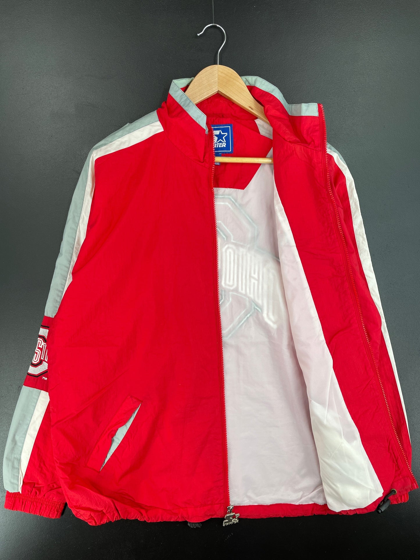 90's STARTER x OHIO STATE Size L Vintage College Nylon Jacket / F4535N