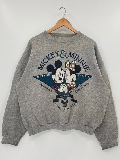 90's DISNEY MICKEY MINNIE Made in USA Size XL Vintage Sweat-shirt / E8047S