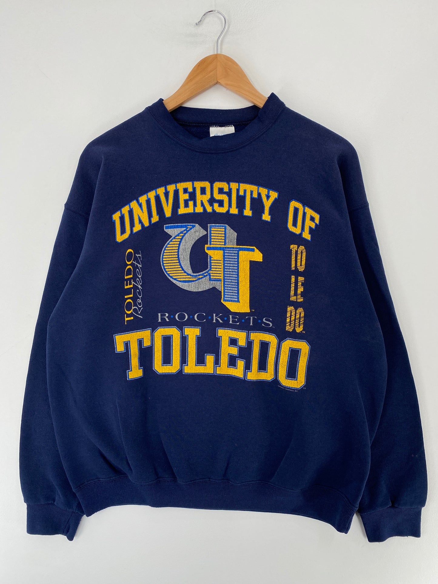 90's UNIVERSITY OF TOLEDO Made in USA Size XL College Sweat-Shirt / E8963S