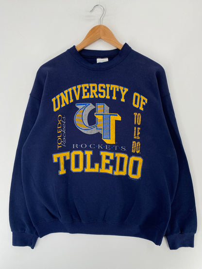 90's UNIVERSITY OF TOLEDO Made in USA Size XL College Sweat-Shirt / E8963S