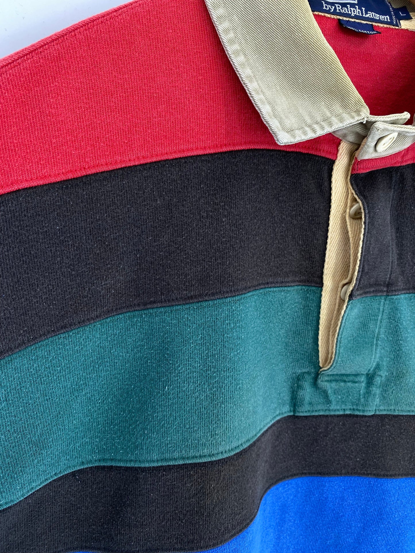 90's POLO RALPH LAUREN Size L Vintage Rugby-Shirt / F417R