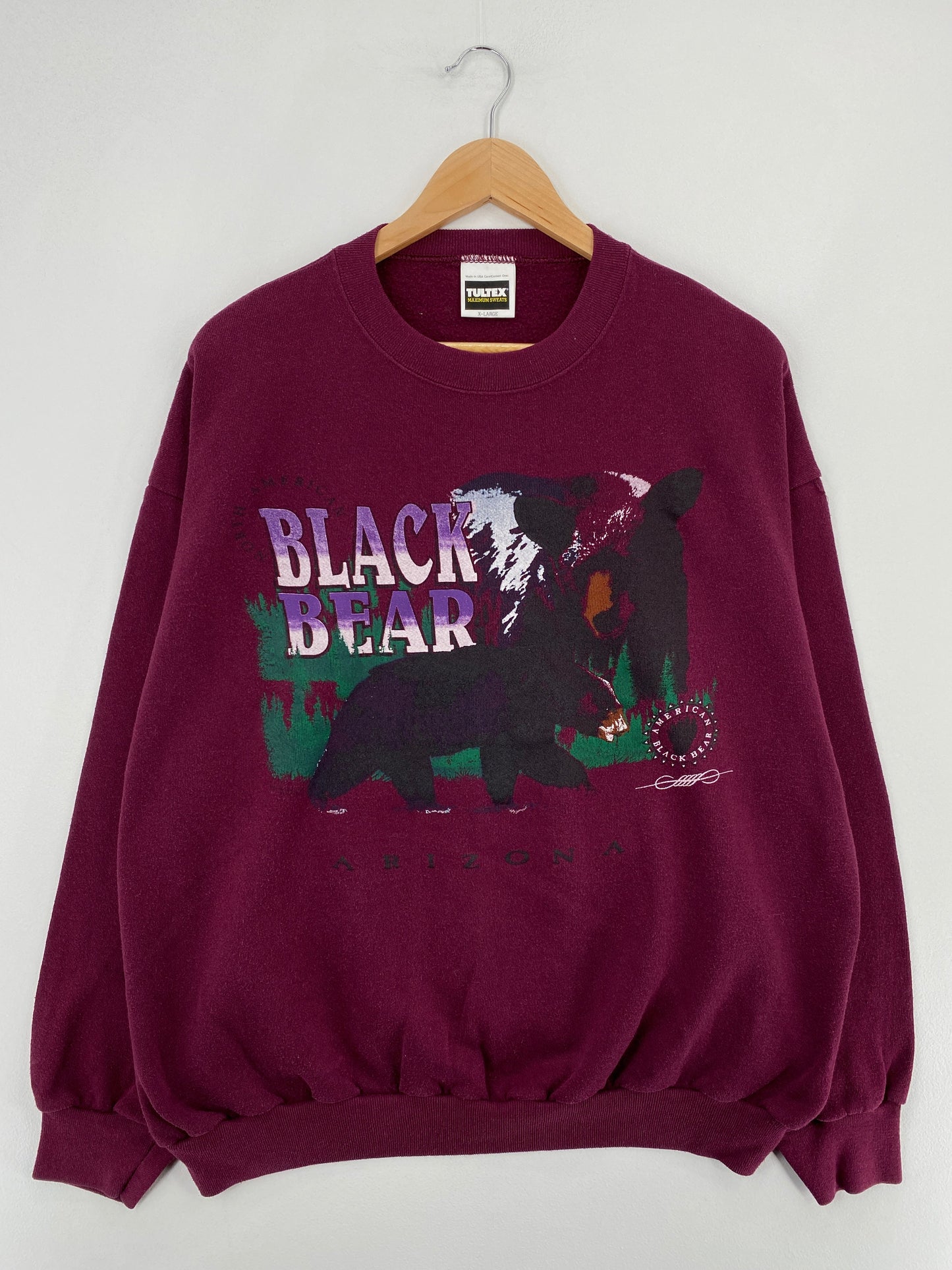 90’s BLACK BEAR Made in USA Size XL Animal Sweat-Shirt / F1566S