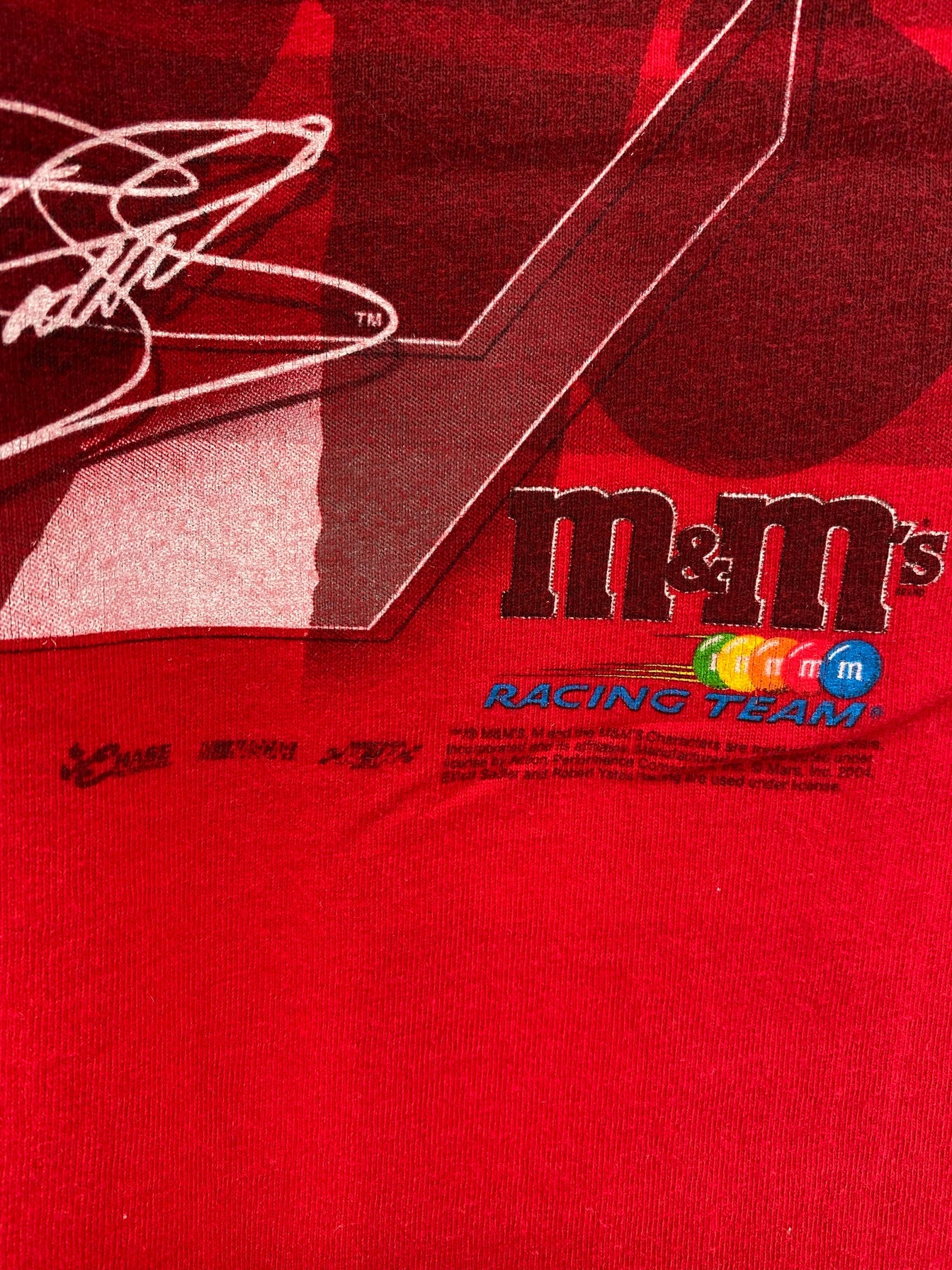 Vintage NASCAR M&M RACING Size No tag(Approx.XL) Racing T-Shirt / E9629T