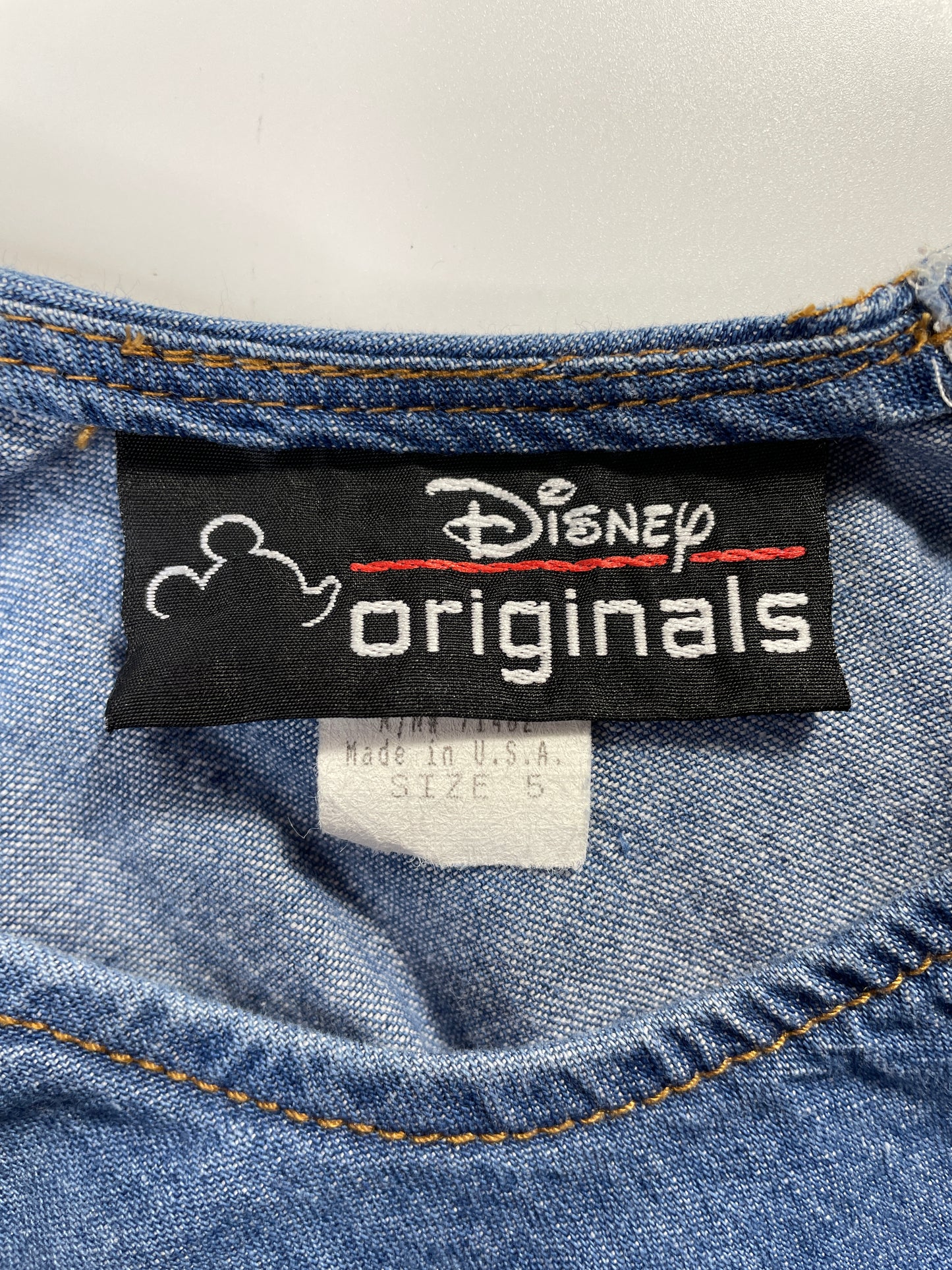 90's DISNEY MICKEY Made in USA Size S Vintage Denim Overall / E7853P
