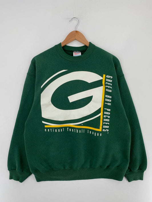 .90's GREEN BAY PACKERS Size XL Vintage NFL Sweat-Shirt / F3520S