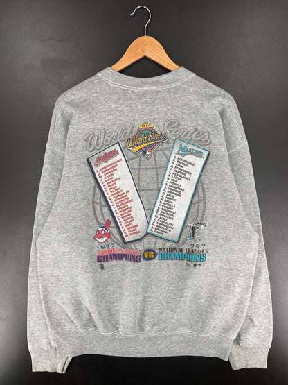 1997 INDIANS X MARINS Made in USA Size XL MLB Sweat-Shirt / E8516S