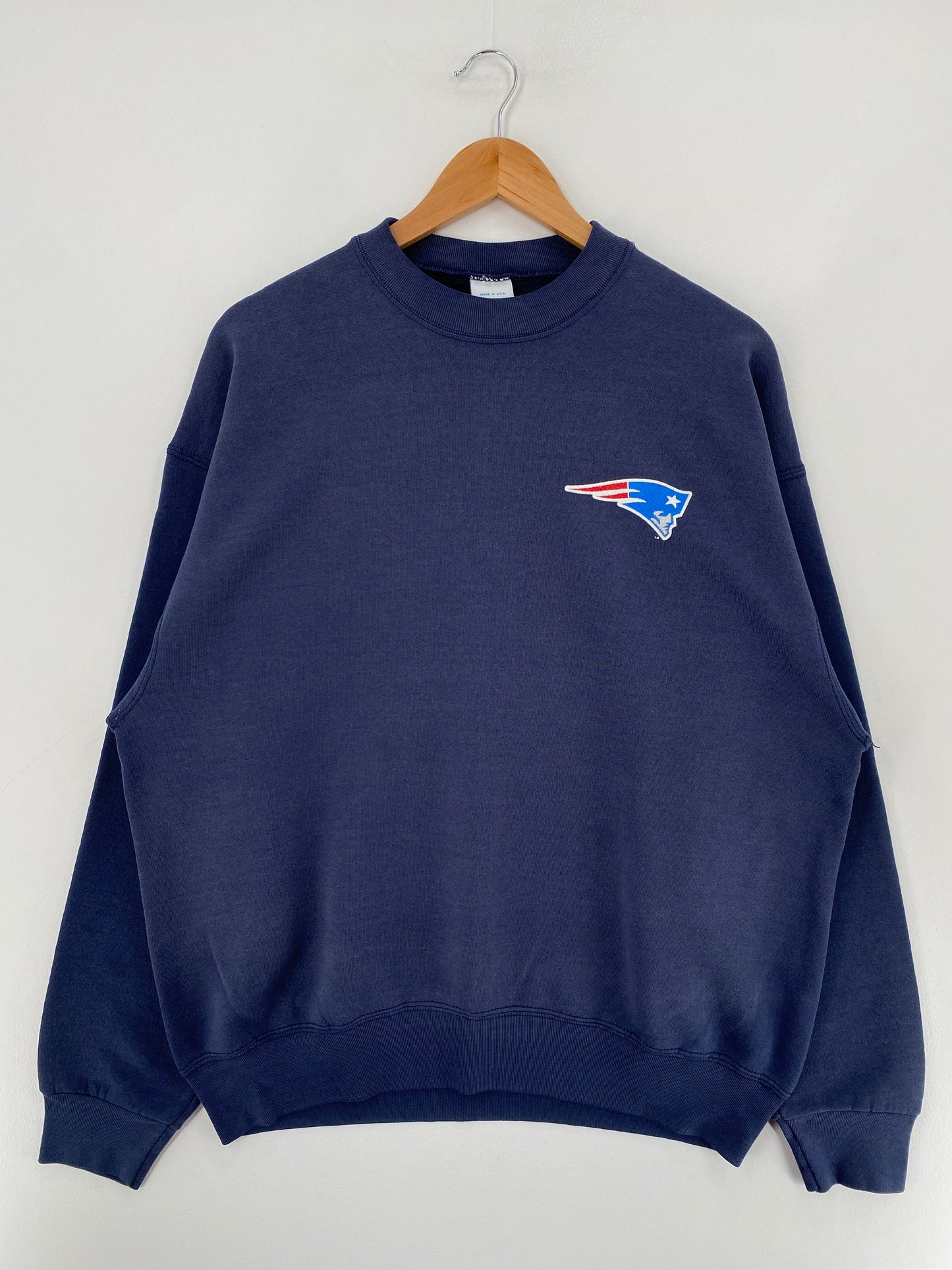 1995 SLAME x NEW ENGLAND PATRIOTS Made in USA Size XL Vintage NFL Sweat-Shirt / G4189S