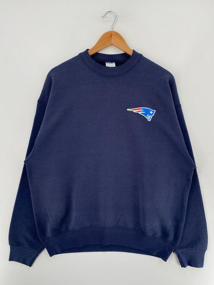 1995 SLAME x NEW ENGLAND PATRIOTS Made in USA Size XL Vintage NFL Sweat-Shirt / G4189S