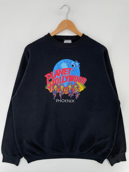 90's PLANET HOLLYWOOD Made in USA Size XL Vintage Sweat-Shirt / G6015S