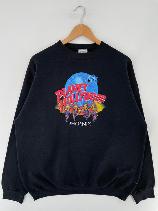 90's PLANET HOLLYWOOD Made in USA Size XL Vintage Sweat-Shirt / G6015S
