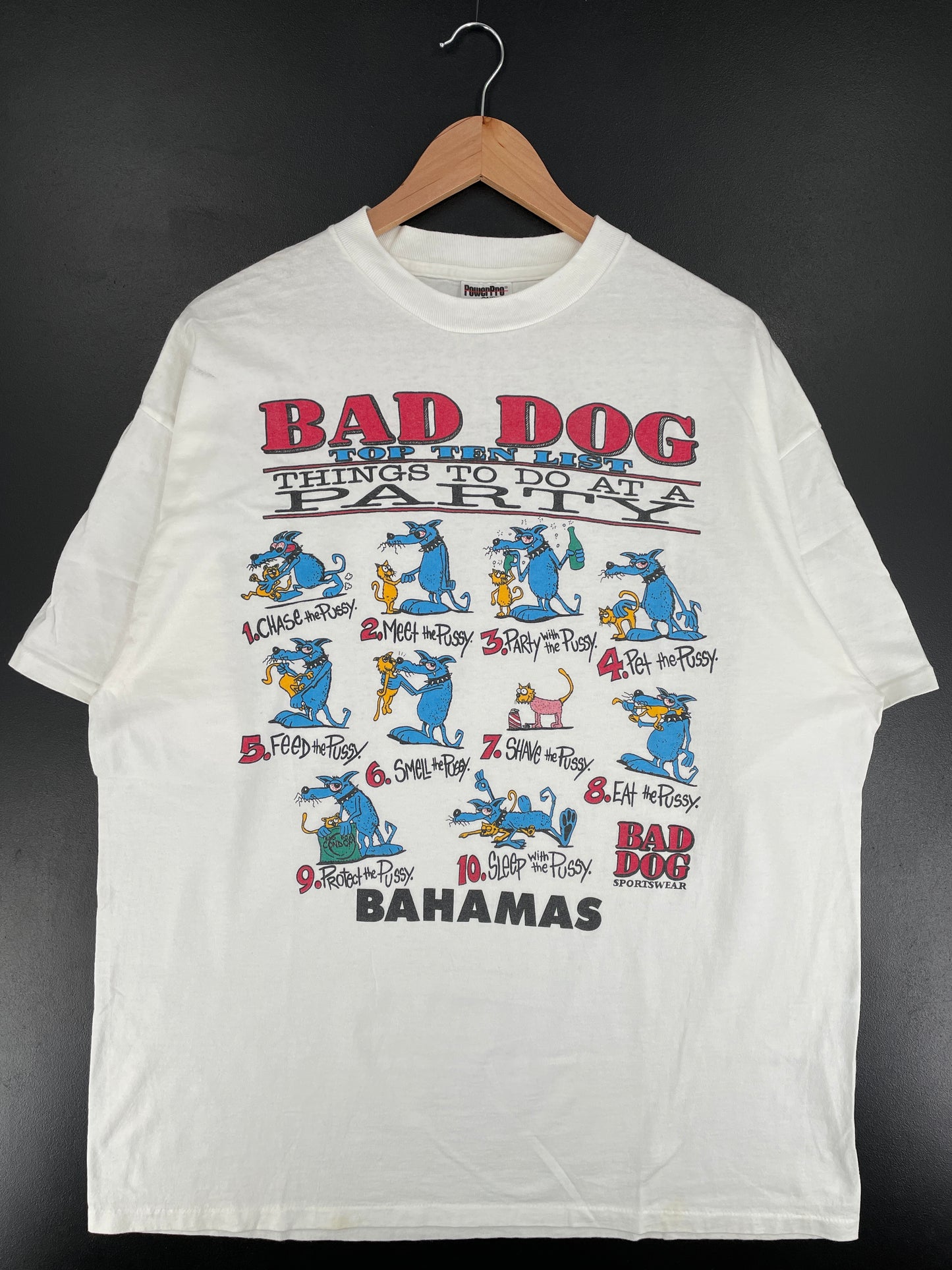 90’s BAD DOG Made in USA Size XXL Vintage T-Shirt / E8141T