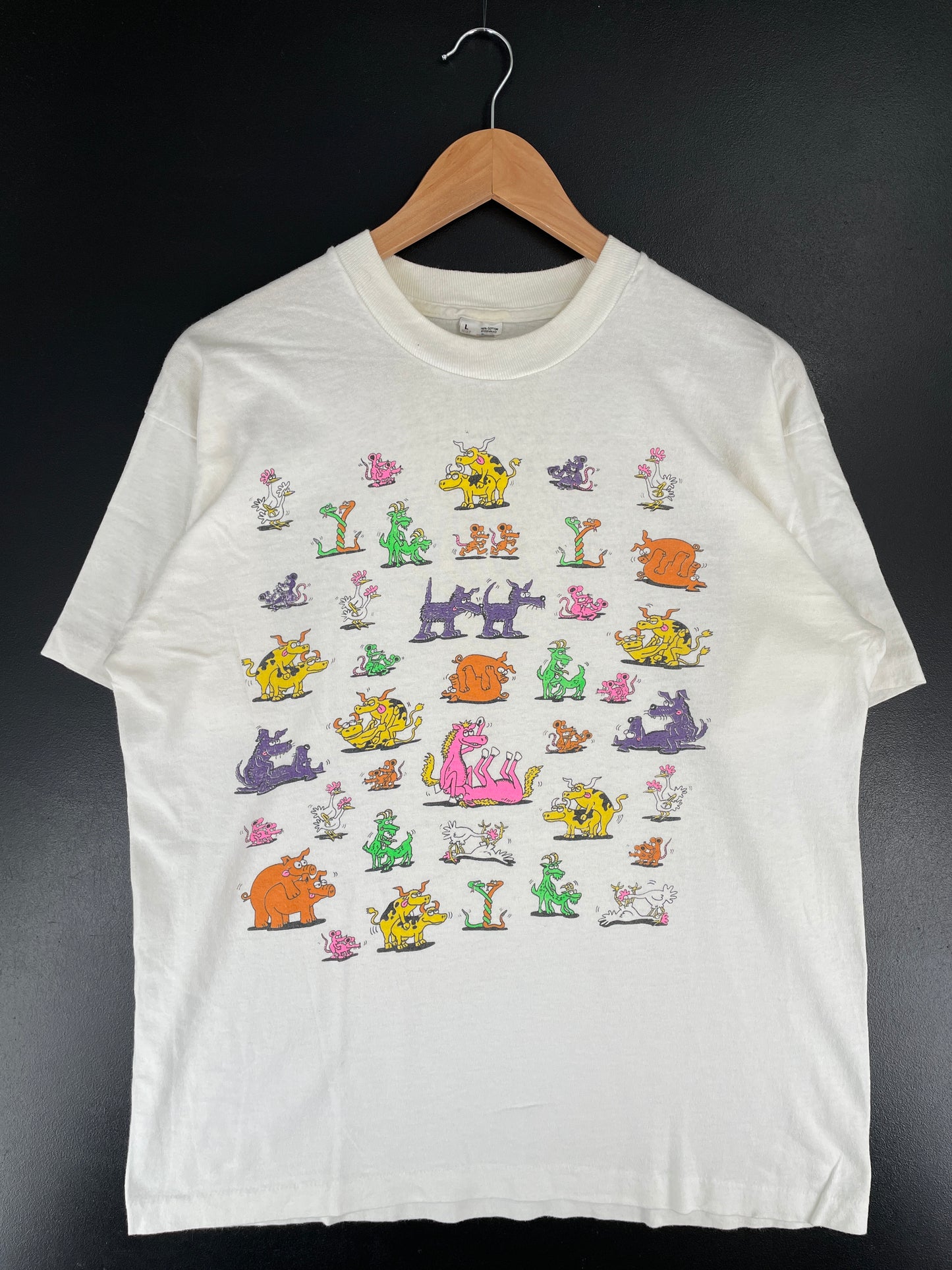 90's ANIMAL Size L Vintage T-Shirt / E7727T