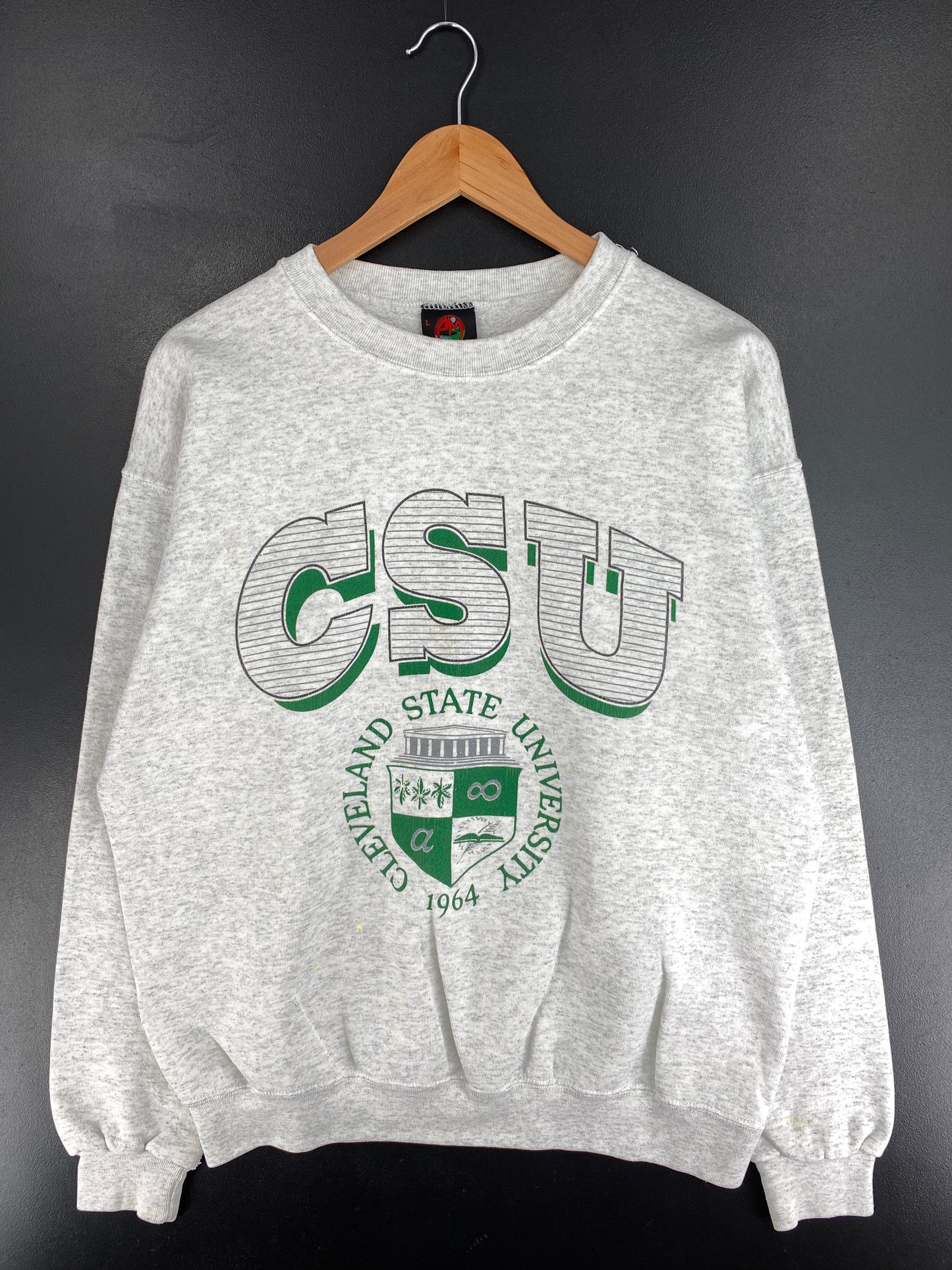 90's CLEVELAND STATE UNIVERSITY Made in USA Size L Vintage College Sweat shirt / E9219S