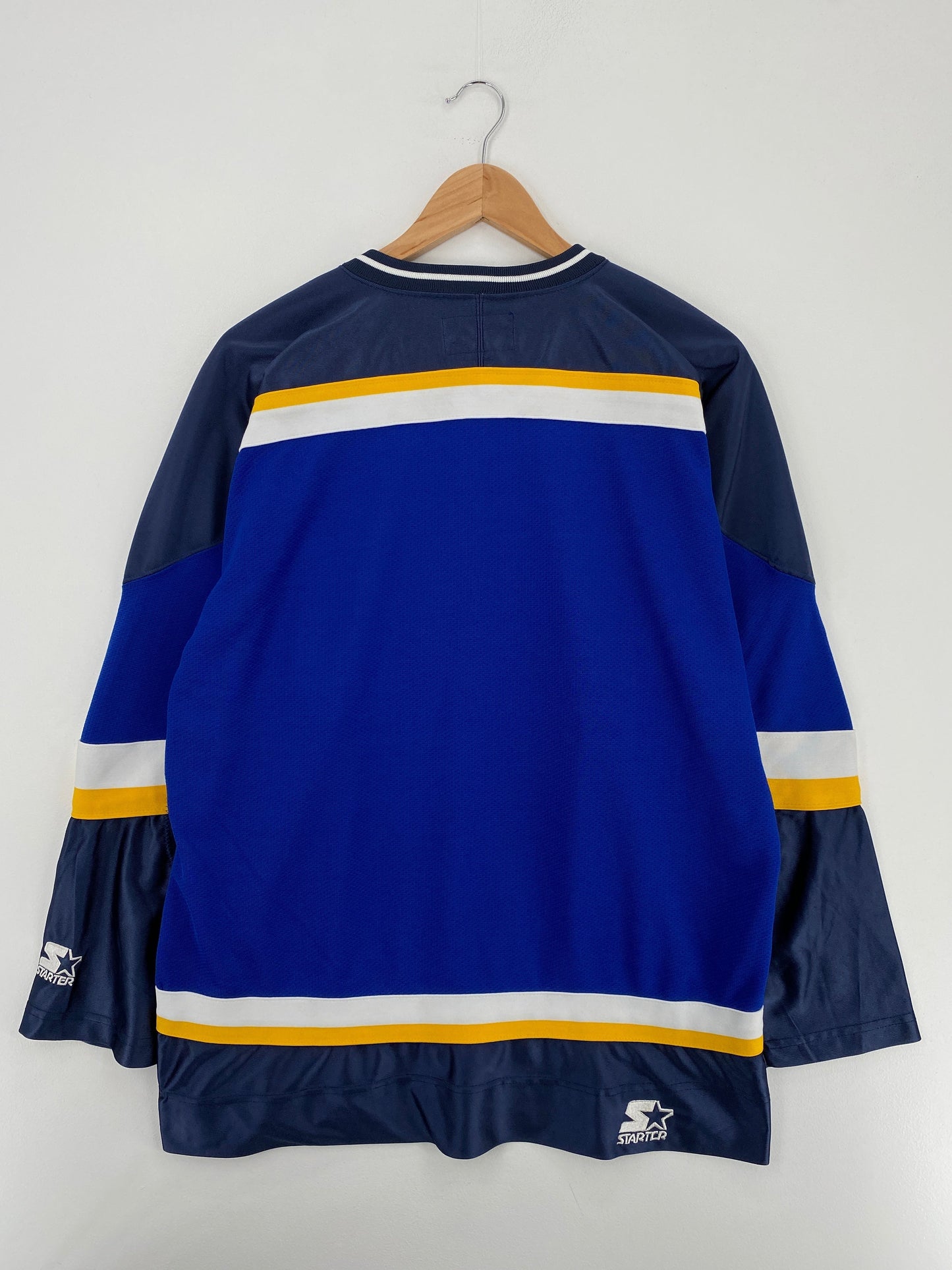 90’s  STARTER x ST. LOUIS BLUES Size M NHL Hockey Hockey Game Shirt / F7251T