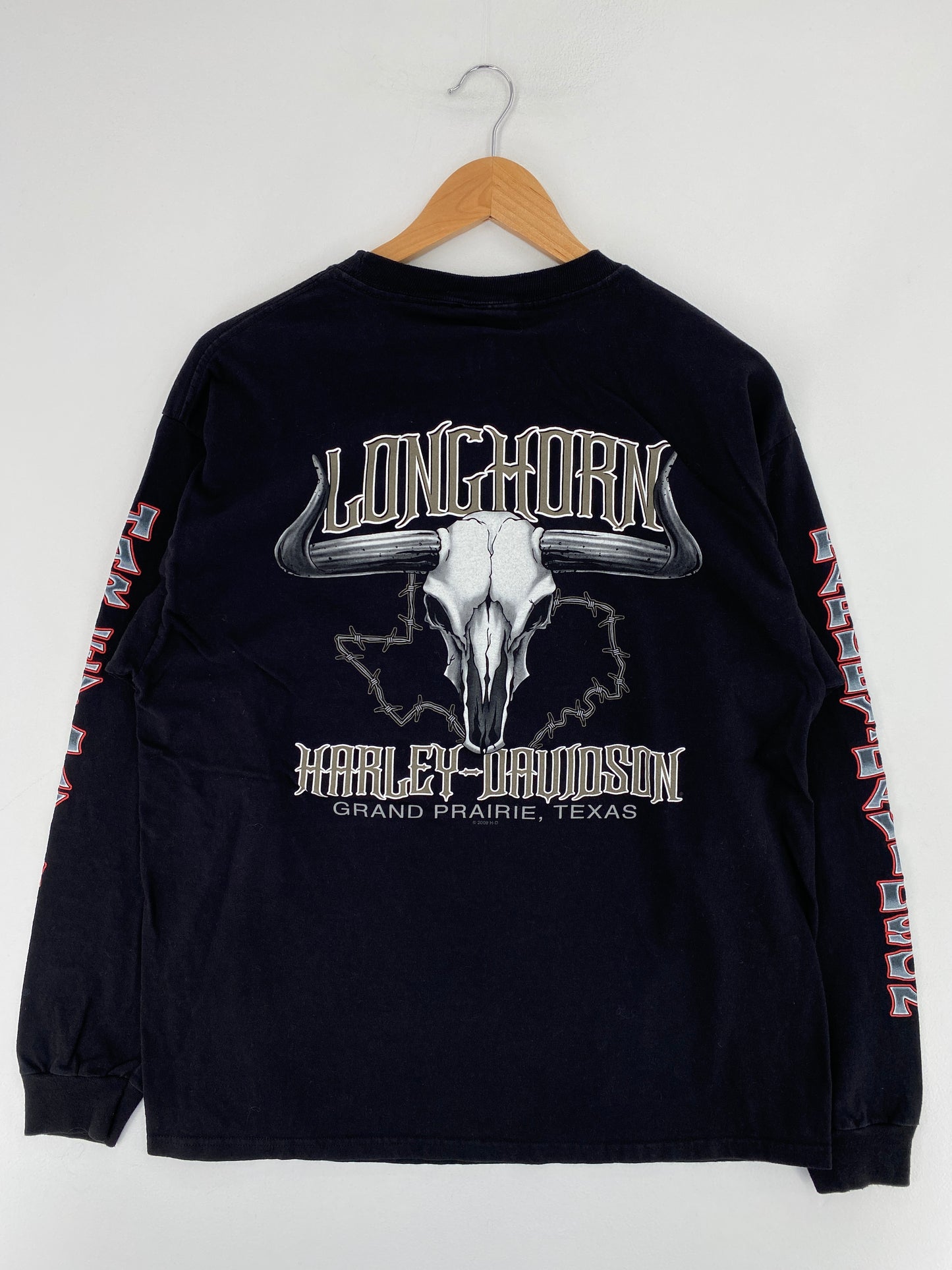 2019 HARLEY DAVIDSON Size L Vintage Long Sleeve T-Shirt / E7469T