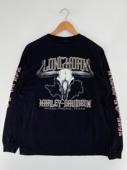 2019 HARLEY DAVIDSON Size L Vintage Long Sleeve T-Shirt / E7469T