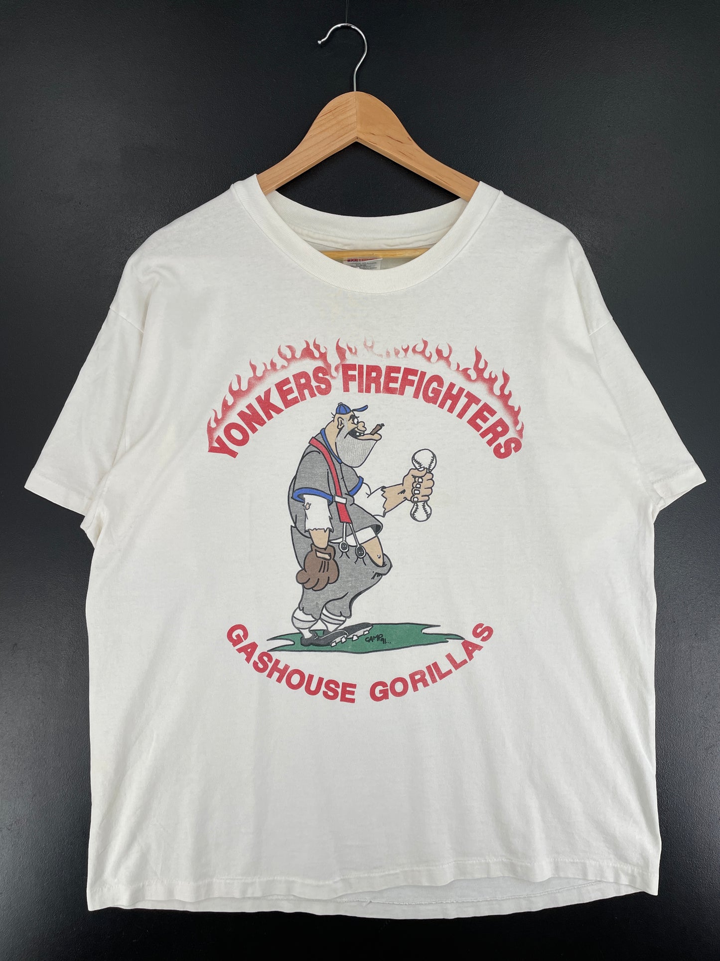 90’s ABSOLUTE YONKERS FIREFIGHTERS Made in USA Size XL T-Shirt / F508T
