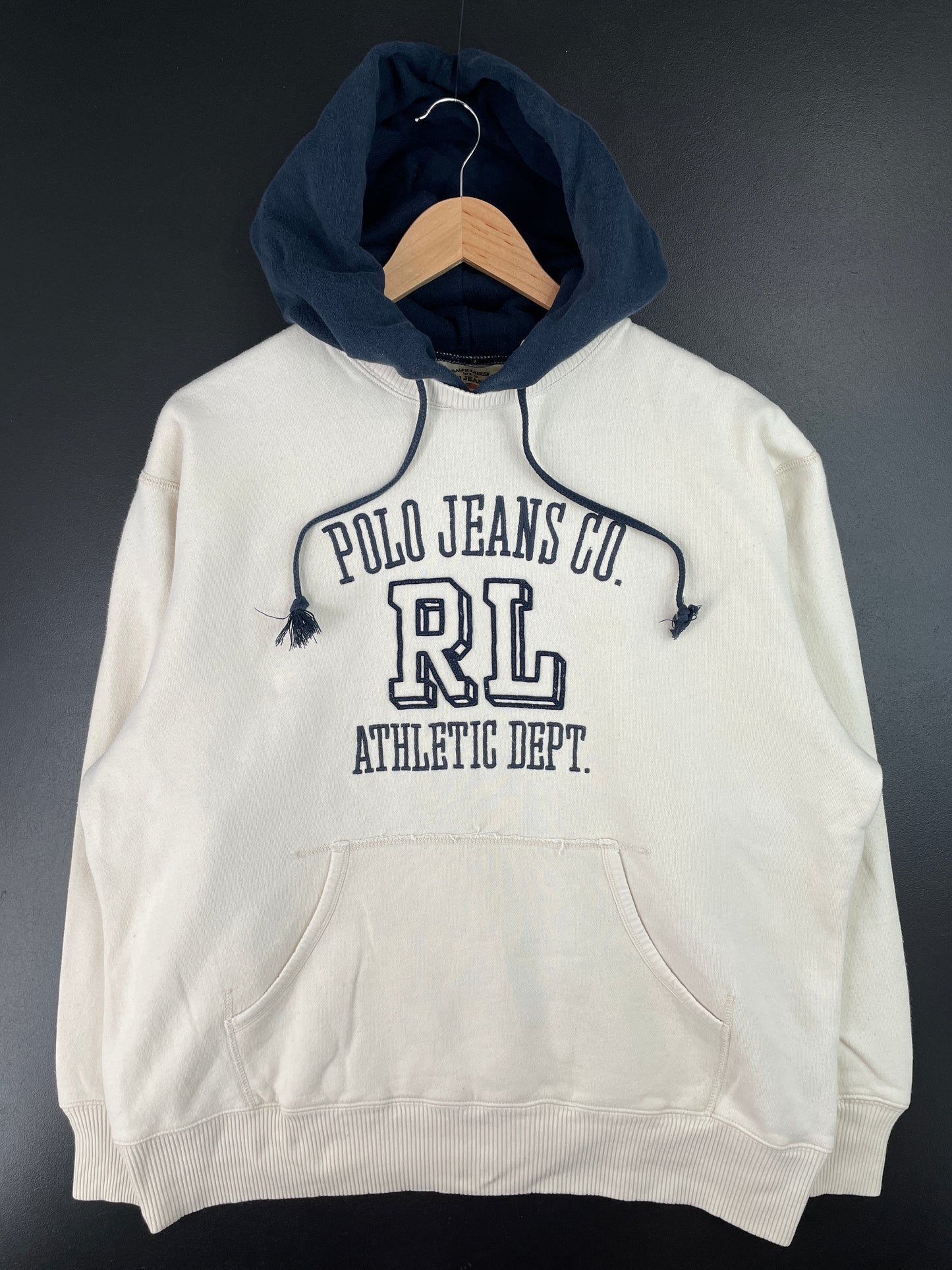 Vintage POLO JEANS RALPH LAUREN Size L Vintage Hoodie Sweat-Shirt / F7604S