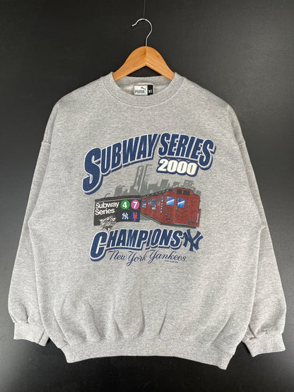 2000 NEW YORK YANKEES SUBWAY SERIES CHAMPIONS Size XL Vintage MLB Sweat-Shirt / E7644S