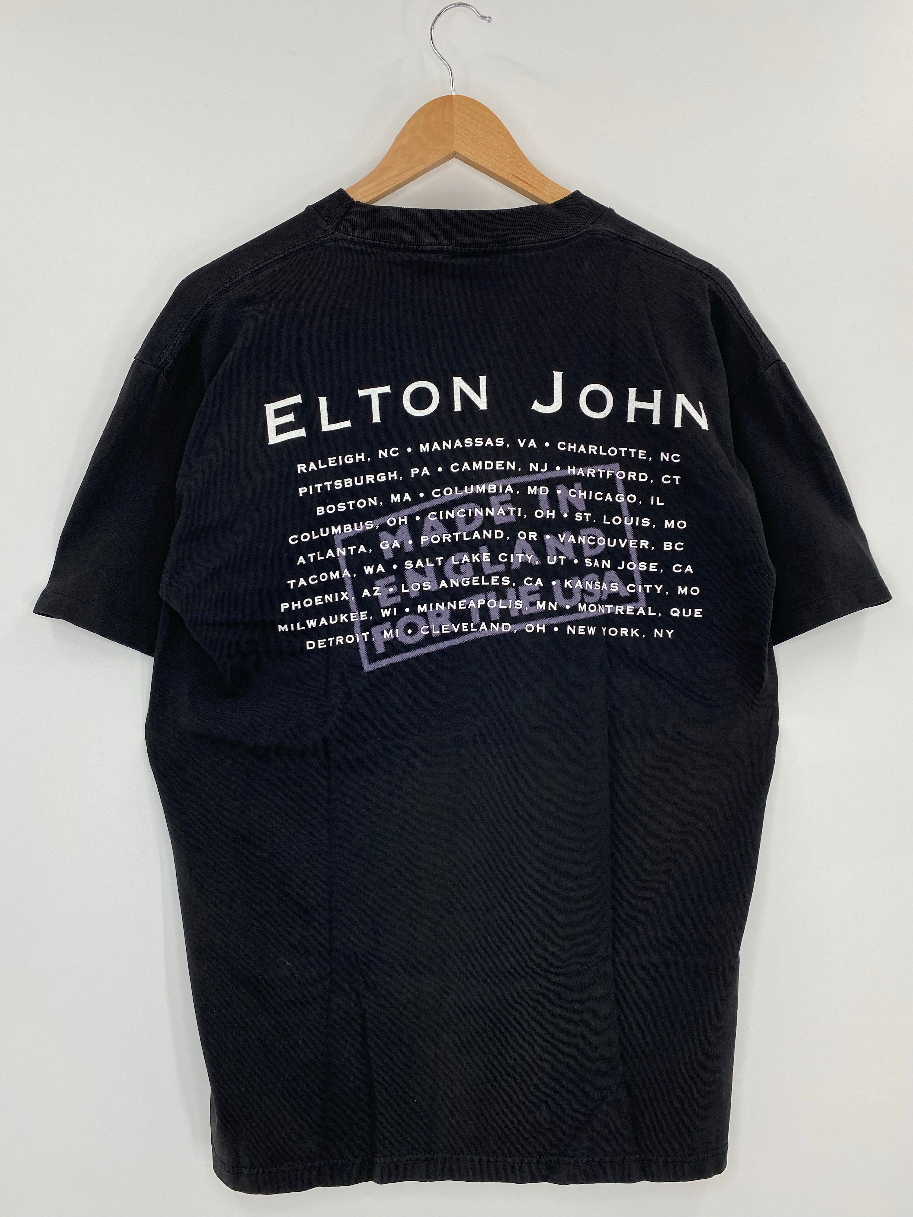 90's ELTON JOHN Made In USA Size L Vintage Music T-shirt / E6911T