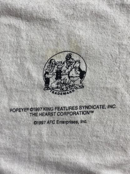 1997 POPEYE THE SAILOR Size XL Vintage T-Shirt / G592T