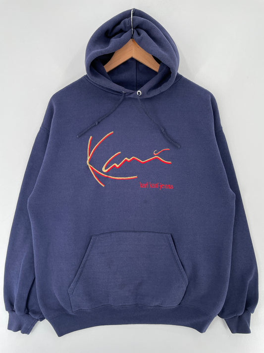 Vintage KARL KANI JEANS Size XL Hoodie Sweat-shirt / E7521S