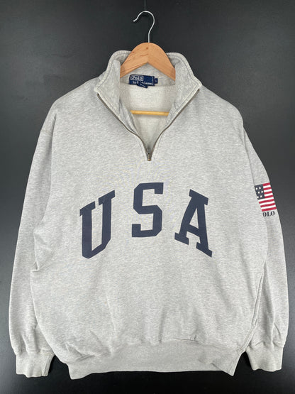 90's POLO RALPH LAUREN Size L Vintage Half Zip Sweat-Shirt / F4451S