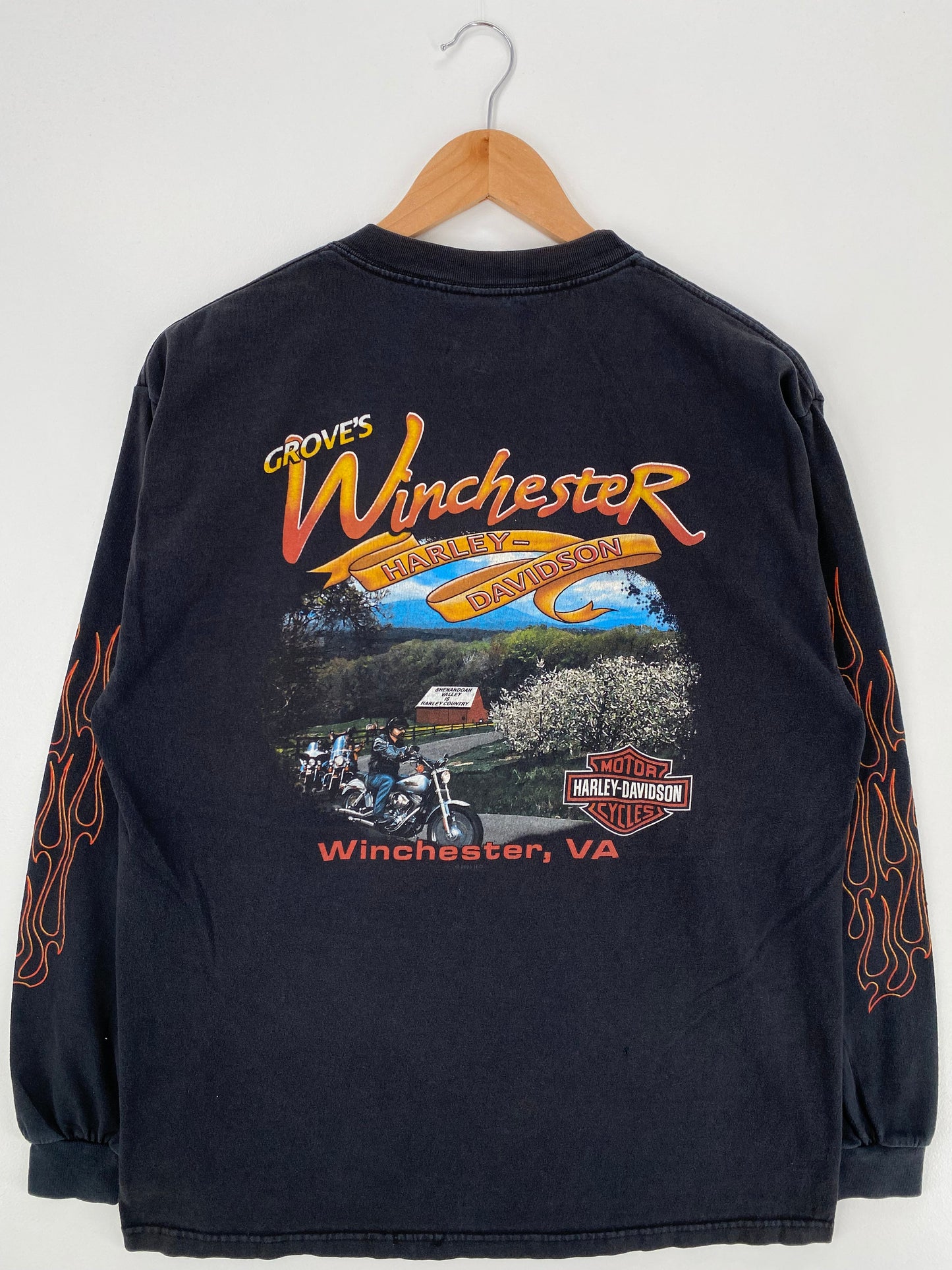 2005 HARLEY DAVIDSON Made in USA Size L Vintage Long Sleeve T-Shirt / F1812T