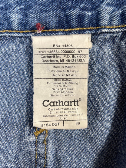 Vintage CARHARTT Size W35xL10 Denim Shorts / F9877P