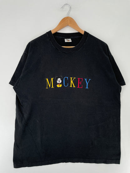90's DISNEY MICKEY Made in USA Size Approx.XL Vintage T-shirt / E7080T