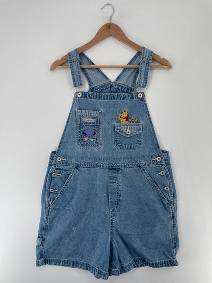 00' DISNEY WINNIE THE POOH Size L Vintage Denim Overall / E7875P