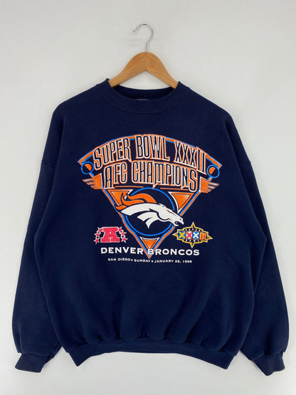 1998 DENVER BRONCOS Made in USA Size XL NFL Sweat-Shirt / G4065S