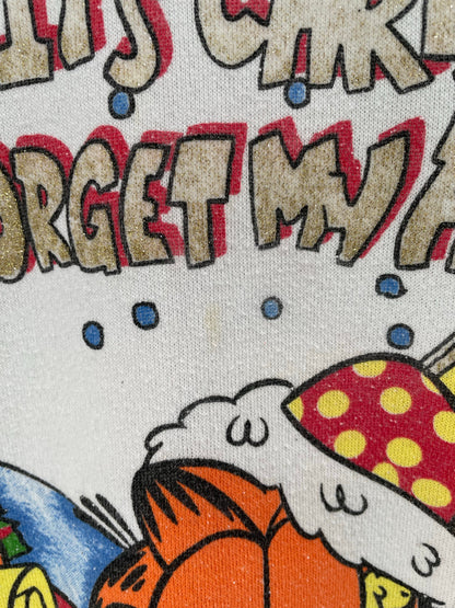1994 GARFIELD CHRISTMAS Made in USA Size L Vintage Sweat-shirt / G5206S
